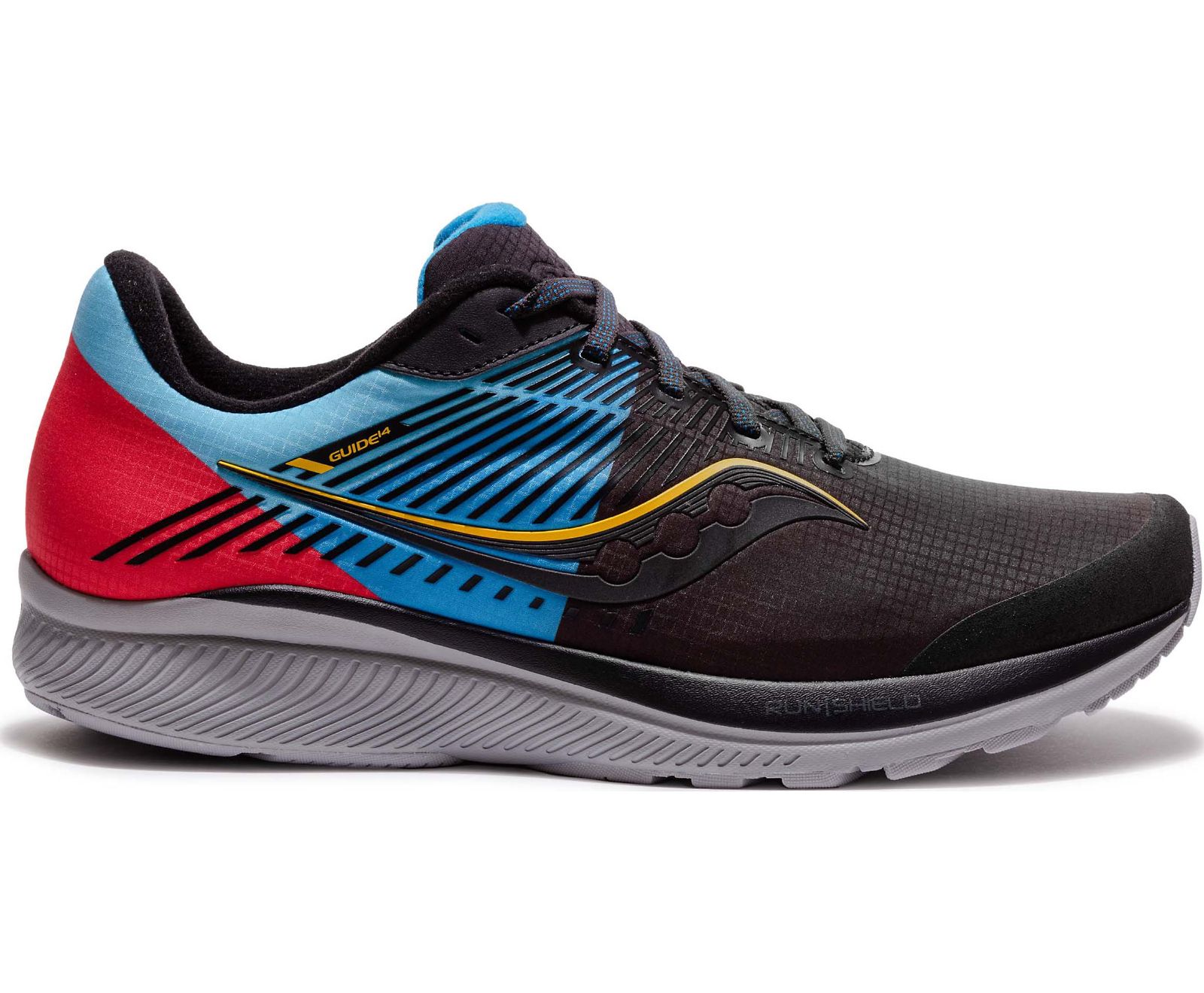 Saucony Guide 14 Runshield Women\'s Running Shoes Black / Blue / Red | Canada 149LISH